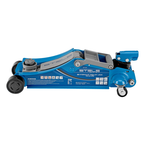 Домкрат гидравлический подкатной, поворотная рукоятка, 2 т, Low Profile, 100-350 мм Stels по ценам производителя в Челябинске с доставкой по всей России