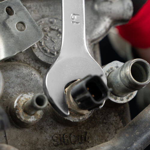 Ключ комбинированный, 19 мм, CrV, матовый хром Stels по ценам производителя в Челябинске с доставкой по всей России