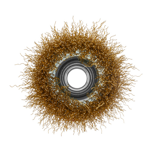 Щетка для УШМ, 65 мм, М14, "чашка", латунированная витая проволока Matrix по ценам производителя в Челябинске с доставкой по всей России