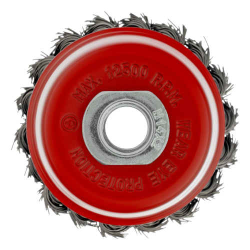 Щетка для УШМ, 75 мм, М14, "чашка", крученая проволока 0.5 мм Matrix по ценам производителя в Челябинске с доставкой по всей России