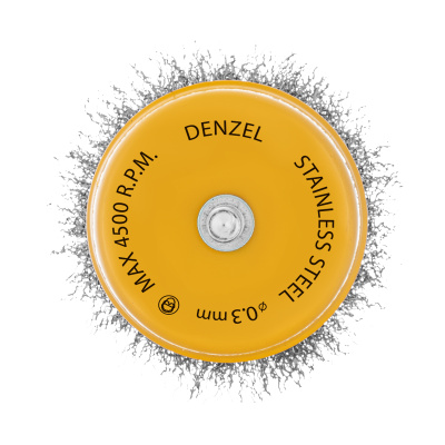 Щетка для дрели, 75 мм, Чашка, со шпилькой, нержавеющая витая проволока Denzel по ценам производителя в Челябинске с доставкой по всей России