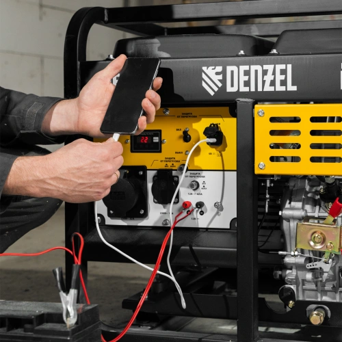 Генератор дизельный DES-55, 5,5 кВт, 230 В, 11 л, ручной стартер Denzel по ценам производителя в Челябинске с доставкой по всей России