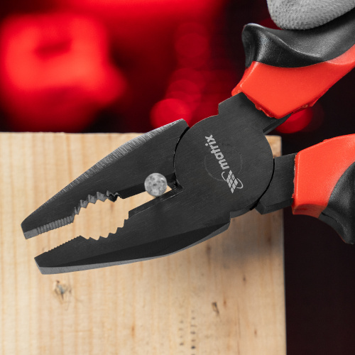 Плоскогубцы комбинированные Black Nickel, 200 мм, двухкомпонентные рукоятки Matrix по ценам производителя в Челябинске с доставкой по всей России