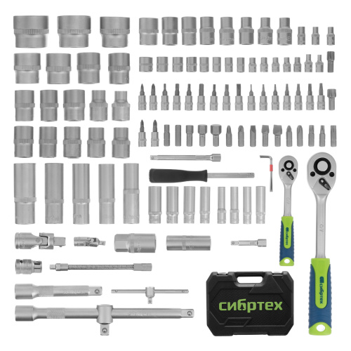 Набор инструментов, 1/2", 1/4", 108 предметов// Сибртех по ценам производителя в Челябинске с доставкой по всей России