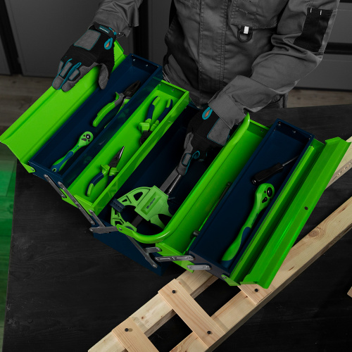 Ящик для инструмента, 430 х 200 х 200 мм, пять секций, металлический Сибртех 90751 по ценам производителя в Челябинске с доставкой по всей России