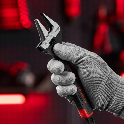 Ключ разводной, тонкие губки, фосфатированный, двухкомпонентная рукоятка, 200 мм, PRO Matrix по ценам производителя в Челябинске с доставкой по всей России