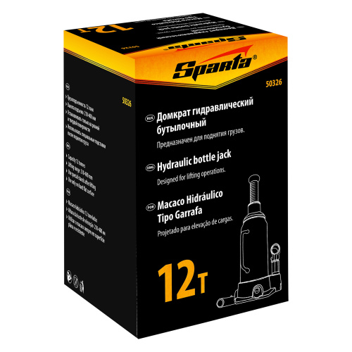 Домкрат гидравлический бутылочный, 12 т, h подъема 210-400 мм Sparta по ценам производителя в Челябинске с доставкой по всей России