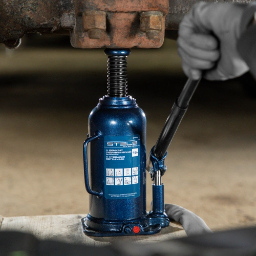 Домкрат гидравлический бутылочный, 16 т, h подъема 227-457 мм Stels по ценам производителя в Челябинске с доставкой по всей России