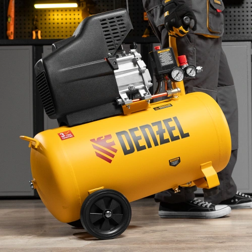 Компрессор воздушный, прямой привод DC1500/50, 1.5 кВт, 50 литров, 220 л/мин Denzel купить в Москве с доставкой по всей России | ProtosMarket.ru