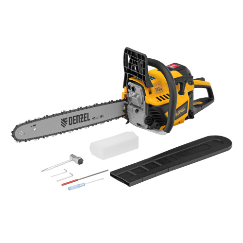 Пила цепная бензиновая DS-5218, шина 45 см, 52 см3, 3 л.с, шаг 0,325, паз 1,5 мм, 72 звена Denzel по ценам производителя в Челябинске с доставкой по всей России