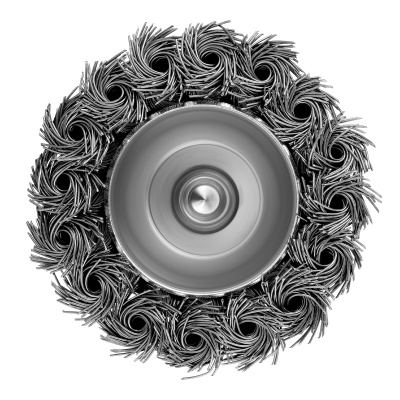 Щетка для дрели, 65 мм, "чашка" со шпилькой, крученая металлическая проволока Matrix по ценам производителя в Челябинске с доставкой по всей России