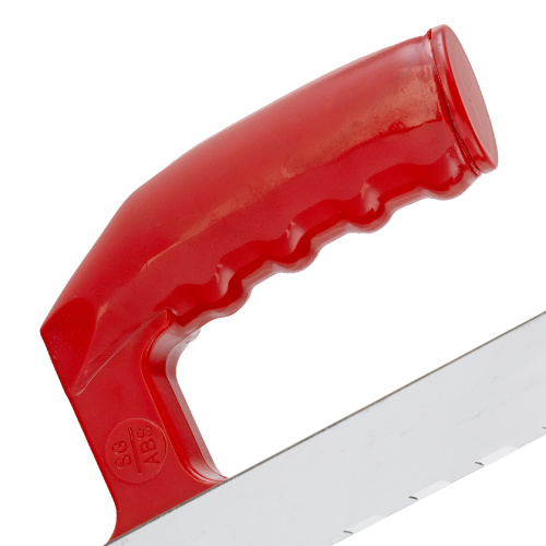 Гладилка из нержавеющей стали, 280 х 130 мм, зеркальная полировка, пластмассовая ручка, зуб 10 х 10 мм Matrix по ценам производителя в Челябинске с доставкой по всей России