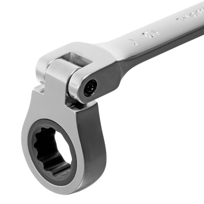 Ключ комбинированный трещоточный, 13 мм, CrV, шарнирный, зеркальный хром Matrix Professional по ценам производителя в Челябинске с доставкой по всей России