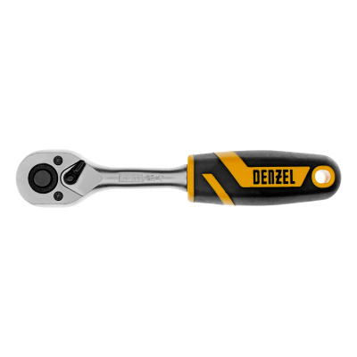 Ключ-трещотка 1/4", 90 зубьев, с быстрым сбросом, CrV Denzel по ценам производителя в Челябинске с доставкой по всей России