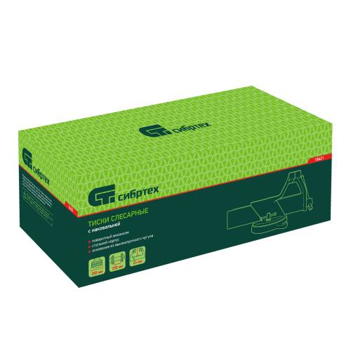 Тиски слесарные, 200 мм, стальные, поворотные Сибртех по ценам производителя в Челябинске с доставкой по всей России