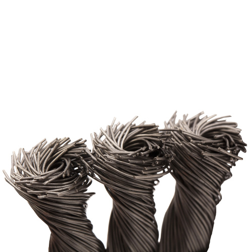 Щетка для УШМ, 150 мм, "Плоская", крученая нержавеющая проволока 0.5мм, посадка 22.2 мм Denzel по ценам производителя в Челябинске с доставкой по всей России