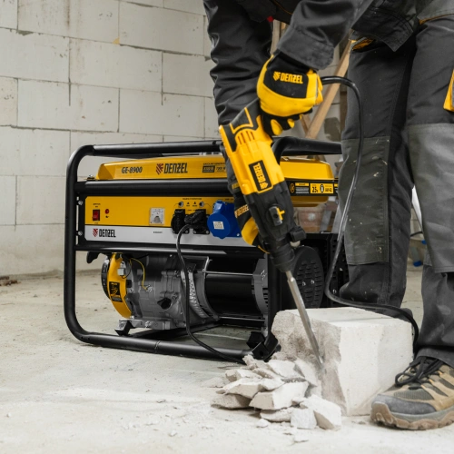 Генератор бензиновый GE 8900, 8.5 кВт, 220 В/50 Гц, 25 л, ручной старт Denzel по ценам производителя в Челябинске с доставкой по всей России