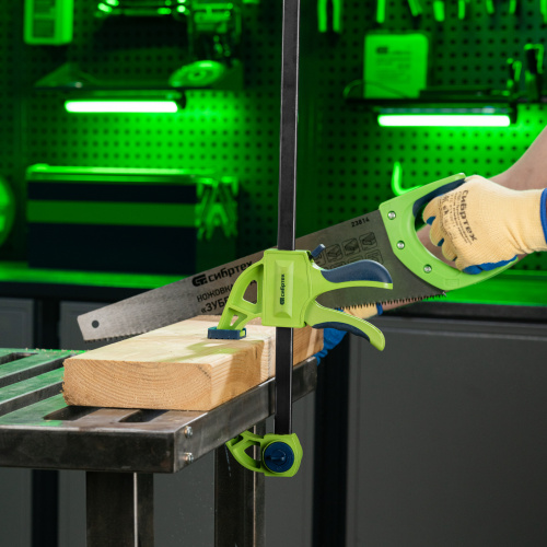 Струбцина F-образная, быстрозажимная, 900 х 70 х 1130 мм, пластиковый корпус, фиксатор, двухкомпонентная рукоятка Сибртех по ценам производителя в Челябинске с доставкой по всей России