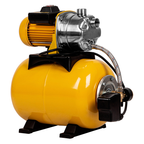 Насосная станция PS1000Х, 1000 Вт, 3500 л/ч, ресивер 24 л, подъем 44 м, нержавейка Denzel по ценам производителя в Челябинске с доставкой по всей России