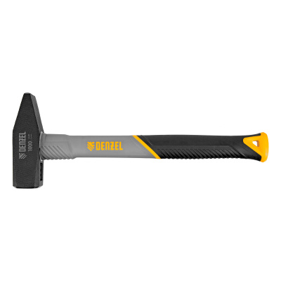 Молоток слесарный, 1000 г, кованый, фибергласовая рукоятка c TPR покрытием Denzel по ценам производителя в Челябинске с доставкой по всей России