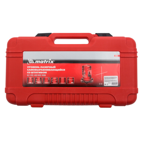 Лазерный уровень самовыравнивающийся, 150 мм, штатив 1150 мм, набор в пластиковом кейсе Matrix по ценам производителя в Челябинске с доставкой по всей России