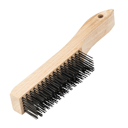 Щетка зачистная шестирядная, закаленная прямая проволока с деревянной ручкой Сибртех по ценам производителя в Челябинске с доставкой по всей России