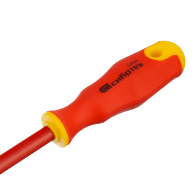 Отвертка диэлектрическая SL5.5 х 125 мм, CrV, до 1000 В, двухкомпонентная рукоятка Сибртех по ценам производителя в Челябинске с доставкой по всей России