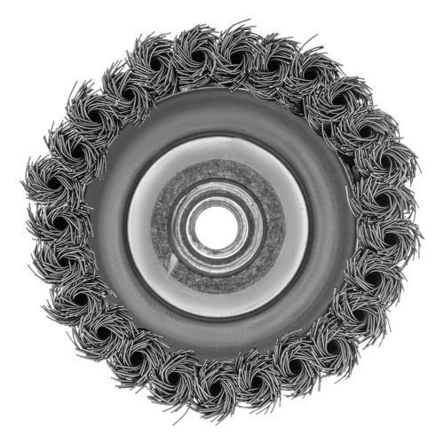 Щетка для УШМ Heavy Duty, 100 мм, М14, "чашка", крученая проволока 0.5 мм Matrix по ценам производителя в Челябинске с доставкой по всей России