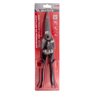 Ножницы по металлу, удлиненные, 285 мм, пряморежущие, обрезиненные рукоятки Matrix по ценам производителя в Челябинске с доставкой по всей России