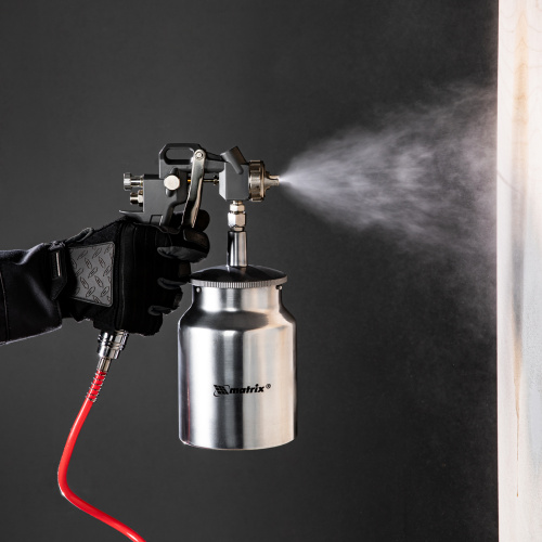 Краскораспылитель пневматический с нижним бачком V 1, 0 л, сопло D 1.2, 1.5 и 1.8 мм Matrix по ценам производителя в Челябинске с доставкой по всей России
