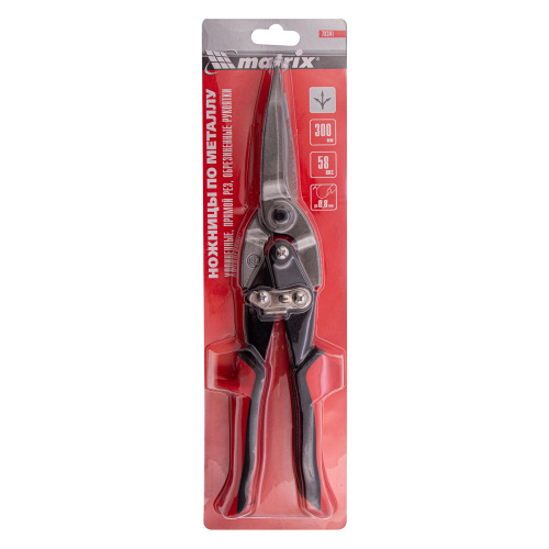 Ножницы по металлу, удлиненные, 285 мм, пряморежущие, обрезиненные рукоятки Matrix по ценам производителя в Челябинске с доставкой по всей России