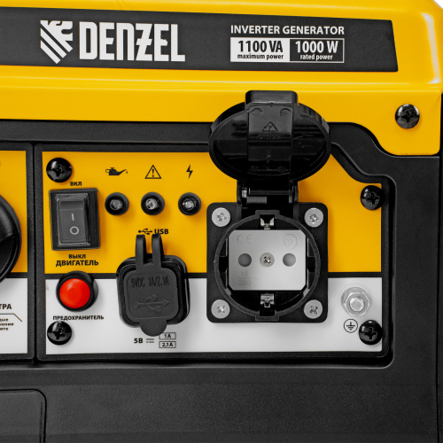 Генератор инверторный GS-1100iF, 1,1 кВт, 230 В, ручной старт DENZEL по ценам производителя в Челябинске с доставкой по всей России