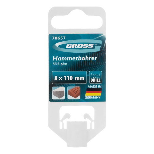 Бур по бетону Pro, 8 x 110 мм, SDS Plus Gross по ценам производителя в Челябинске с доставкой по всей России