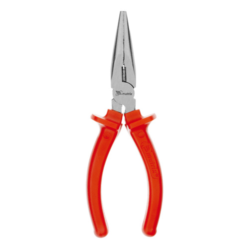 Длинногубцы прямые Econom, 160 мм, шлифованные, пластмассовые рукоятки Matrix по ценам производителя в Челябинске с доставкой по всей России