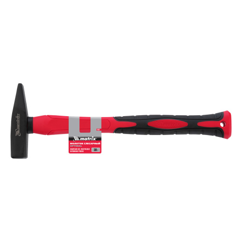 Молоток слесарный optimal, 300 г, фибергласовая обрезиненная рукоятка, квадратный боек Matrix по ценам производителя в Челябинске с доставкой по всей России