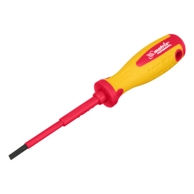 Отвертка Insulated, SL4 x 100 мм, CrMo, до 1000 В, двухкомпонентная рукоятка Matrix Professional по ценам производителя в Челябинске с доставкой по всей России