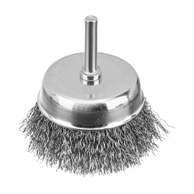 Набор щеток для дрели, 2 Плоские 50-75мм, 3 Чашки 25-50-75мм, шпилька,  нерж.вит. проволока Denzel по ценам производителя в Челябинске с доставкой по всей России