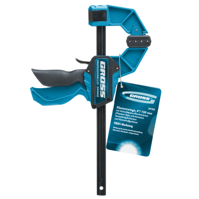 Струбцина реечная, быстрозажимная, пистолетного типа, пошаговый механизм, пластиковый корпус, 150 мм Gross по ценам производителя в Челябинске с доставкой по всей России