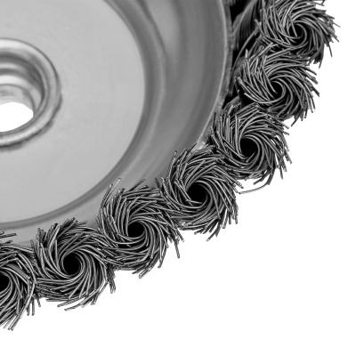 Щетка для УШМ, 150 мм, М14, "чашка", крученая проволока 0.5 мм Matrix по ценам производителя в Челябинске с доставкой по всей России