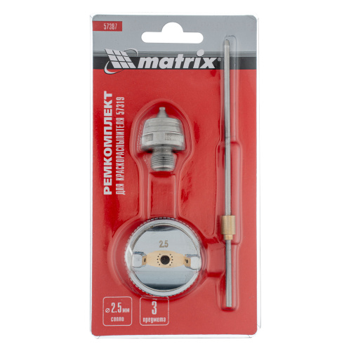 Комплект для краскораспылителя 57319 : сопло 2,5 мм, игла, форсунка Matrix по ценам производителя в Челябинске с доставкой по всей России