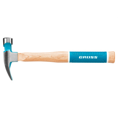 Молоток-гвоздодер, 280 г, угол 75, магнит, обрезиненная рукоятка American hickory GROSS по ценам производителя в Челябинске с доставкой по всей России