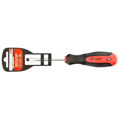 Отвертка Fusion, SL5 х 75 мм, CrV, трехкомпонентная рукоятка "Anti slip" Matrix по ценам производителя в Челябинске с доставкой по всей России