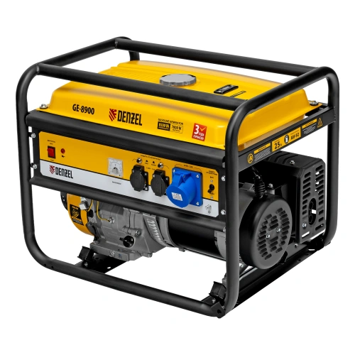 Генератор бензиновый GE 8900, 8.5 кВт, 220 В/50 Гц, 25 л, ручной старт Denzel по ценам производителя в Челябинске с доставкой по всей России