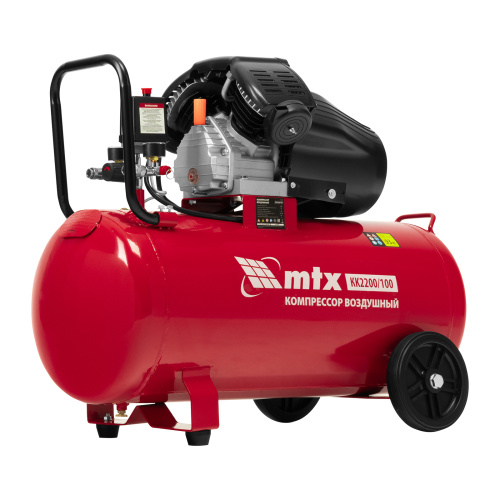 Компрессор воздушный КК-2200/100, 2,2 кВт, 350 л/мин, 100 л, прямой привод, масляный MTX по ценам производителя в Челябинске с доставкой по всей России