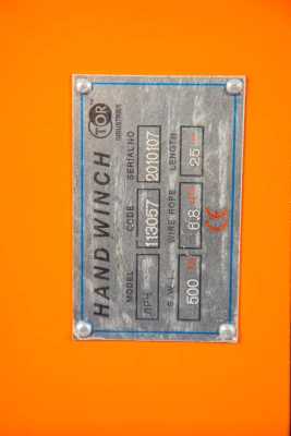 Лебедка ручная червячная TOR ЛРЧ 500 (VS) 0,5 т 25 м купить в Москве с доставкой по всей России | ProtosMarket.ru