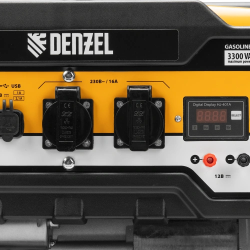 Генератор бензиновый PS-33E, 3.3 кВт, 230В, 15 л, электростартер Denzel по ценам производителя в Челябинске с доставкой по всей России