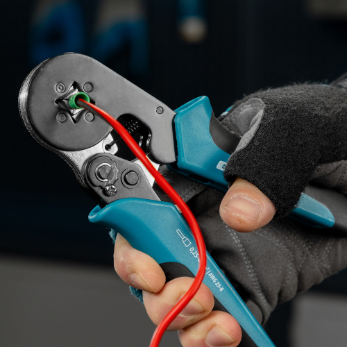 Клещи (пресс-клещи) для обжима наконечников электропроводов с сечением 0.25-8 мм2 Gross по ценам производителя в Челябинске с доставкой по всей России