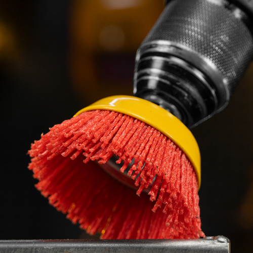 Щетка для дрели, 75 мм, Чашка, со шпилькой, нейлоновая щетина Denzel по ценам производителя в Челябинске с доставкой по всей России