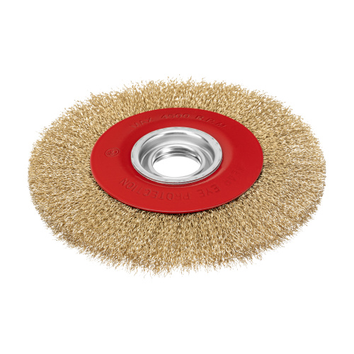 Щетка для точила, 200 мм, посадка 32 мм, плоская, латунированная витая проволока Matrix по ценам производителя в Челябинске с доставкой по всей России