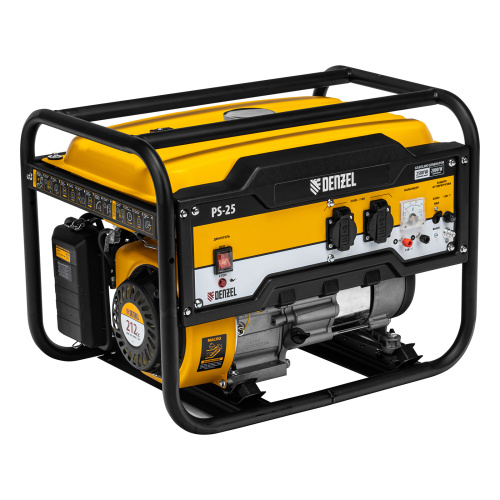 Генератор бензиновый PS 25, 2.5 кВт, 230 В, 15 л, ручной стартер Denzel по ценам производителя в Челябинске с доставкой по всей России